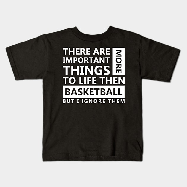 Basketball Love Kids T-Shirt by Skymann